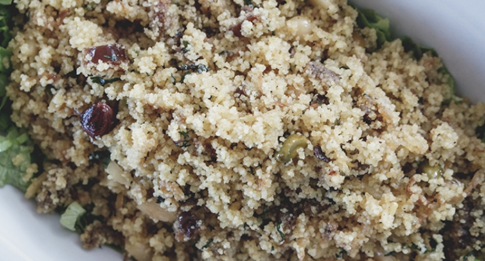 Moroccan couscous salad with dried fruit